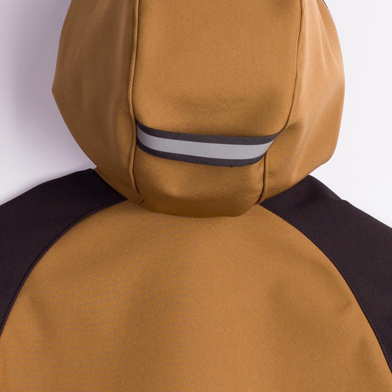 229020 Nicol Softshell-Jacke für Jungen mit Fleece, Kapuze und Reflektoren – olivgrün