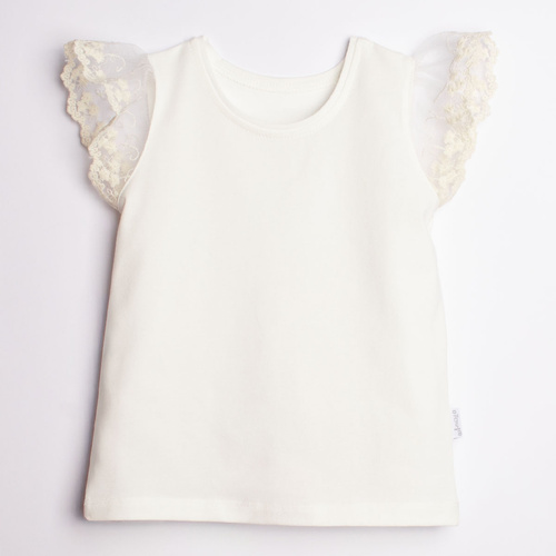 Bluse 221138 Nicol weiß Baumwolle mit Spitze elegant Mädchen