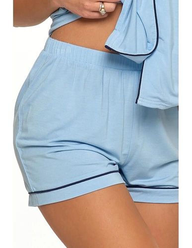 PDD4900-022 Moraj Damen-Kurzarmpyjama – Blau