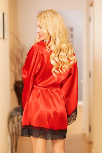 Mahe Damen Morgenmantel Kalimo - rot