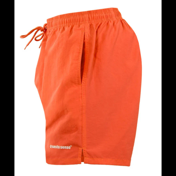 Sesto Senso Herren Badeshorts schnell trocknend Strandshorts mit Taschen orange