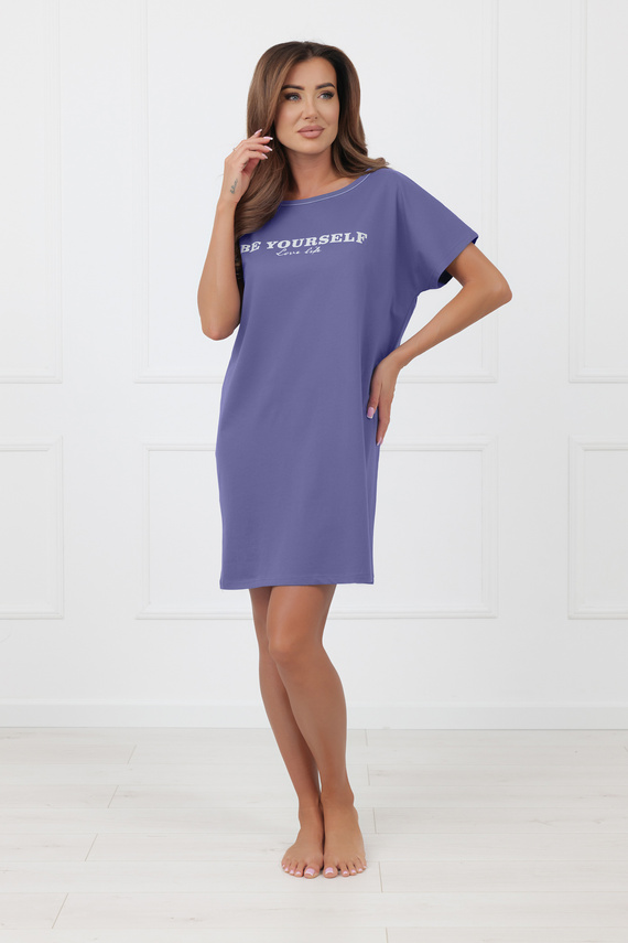 Damen Nachthemd Rima Italian Fashion 100% Baumwolle Kurzarm