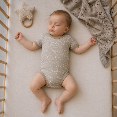 Mamatti BK16525 Babybody Dinosaurier Kurzarm Baumwolle