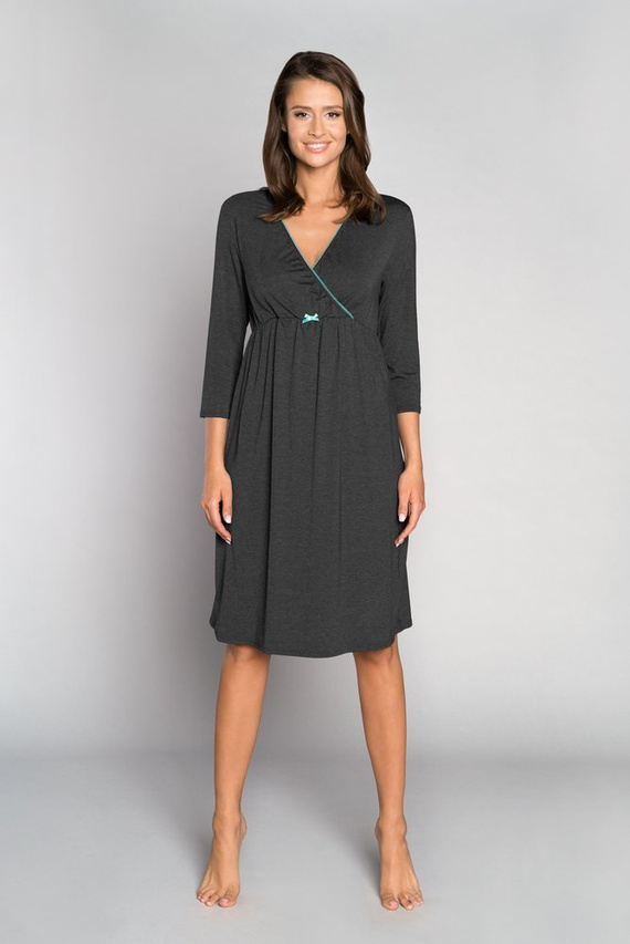 Italia Fashion Mutterschaft und Stillen 3/4 Ärmel sonata - dunkel melange/haar