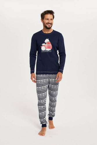 Arktyka Herren Schlafanzug Italian Fashion - navy blau