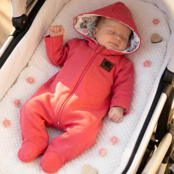Gefütterter Baby-Overall Circus Nini – 100% Bio-Baumwolle