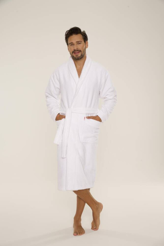 735 Manuele Herren Bademantel De Lafense - weiß