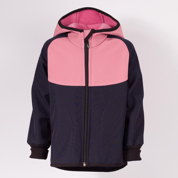 229040 Nicol Kinder Softshelljacke mit Fleece, Kapuze, Reflektoren – rosa