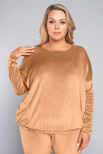 Juga Women's Long Set. ärmel, Länge. italienische Mode Kamelhosen 