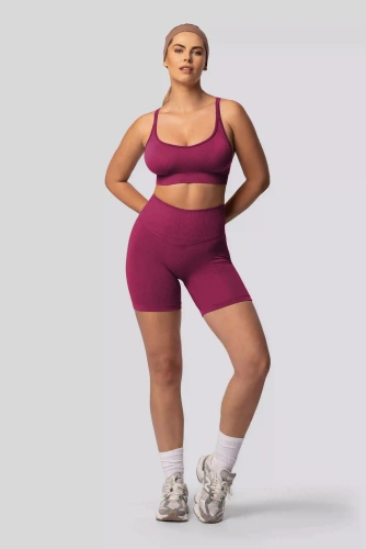 Spaio PUSH-UP PRO formende nahtlose Shorts Fitness hoher Bund red wine