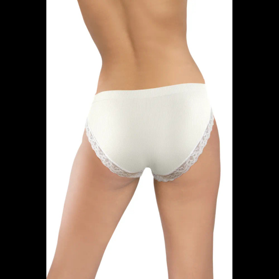 Damen Slip Sesto Senso 6108 Spitze nahtlos elastisch bequem white