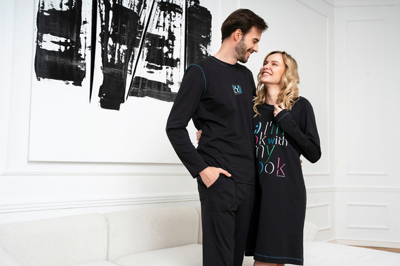 Olza Nachthemd Italian Fashion - schwarz