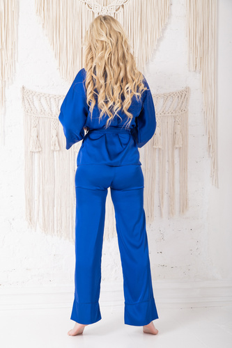 Perai Damen-Pyjama-Set Kalimo - königsblau 