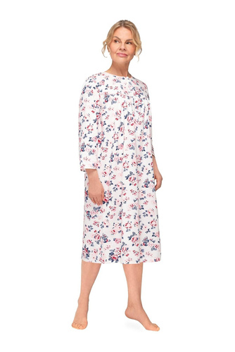 Bogna II 204 Nachthemd Martel 39 rosa Baumwoll-Nachthemd mit langen Ärmeln, knöpfbar, ideal als Geschenk für die Großmutter