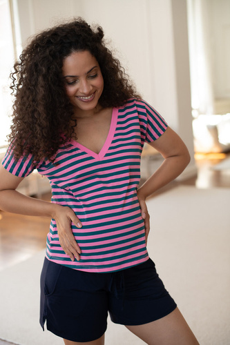 Milk&Love kurze Umstands-Shorts aus Viskose, marineblau, für den Sommer