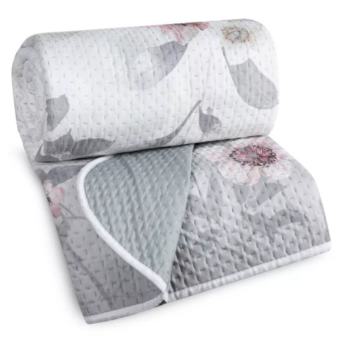 Narzuta Elia Silber Eurofirany Steppdecke Dekorativ Polyester