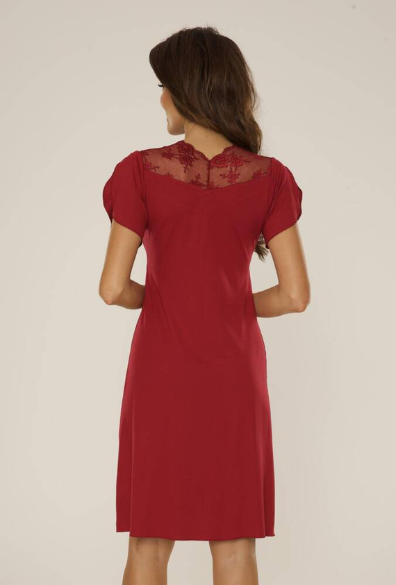 754 Lilian Nachthemd De Lafense - burgunderrot