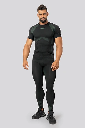Brubeck Breeze 2.0 Herren Thermoshirt Nilit Breeze kurzarm Schwarz/Grün
