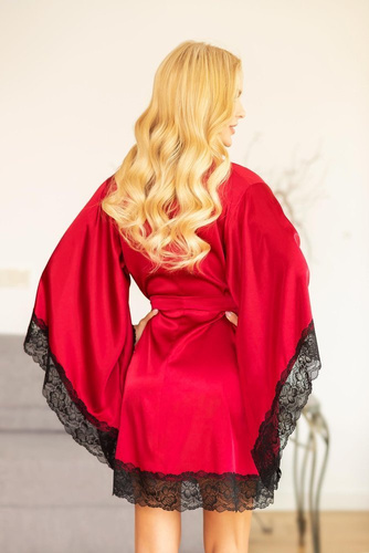 Mahe Damen Morgenmantel Kalimo - kastanienbraun