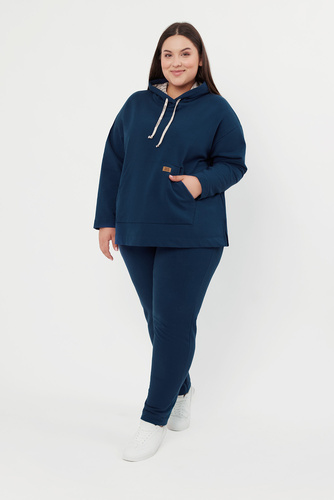 Lagos Damen Sweatshirt mit Kapuze Italian Fashion - denim