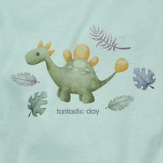ABN-5566 Dino Explorer Bio-Baumwoll-Body Nini mint – Bio-Baumwolle, langärmlig