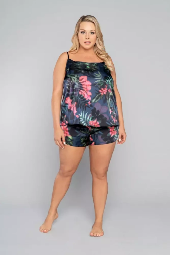 Amazonia Damen-Schlafanzug, Shorts Italian Fashion - Druck