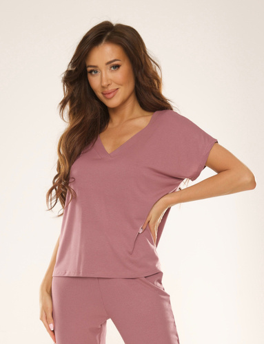 774 Vendy Kurzarm-Bluse von De Lafense - beere