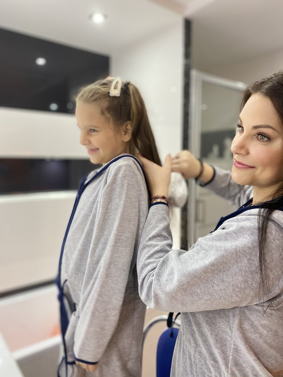 374 / 375 Desiree Kinderbademantel - grau