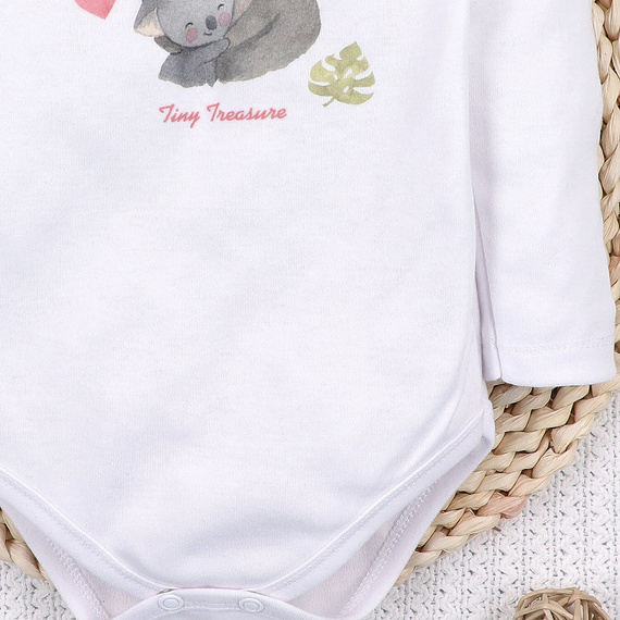 Nini Baby-Body Koala 100% Bio-Baumwolle, hergestellt in Polen