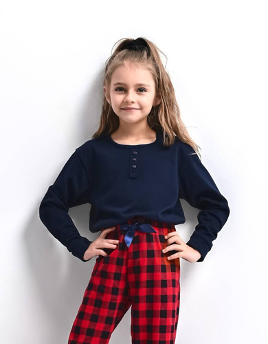 Bonnie Kids Sensis Schlafanzug für Mädchen - navy blau