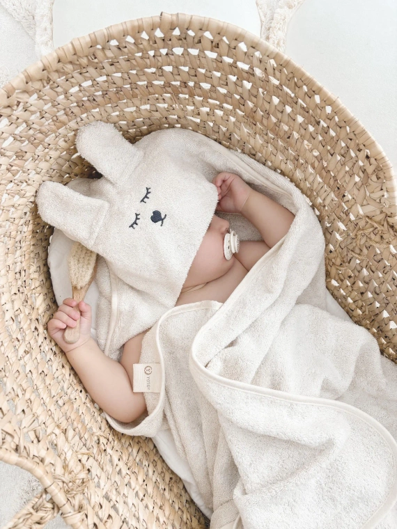 Yosoy Bambushandtuch mit Ohren – natur