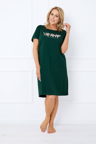 Florisa Damen Kurzarm-Shirt Italian Fashion - dunkelgrün 