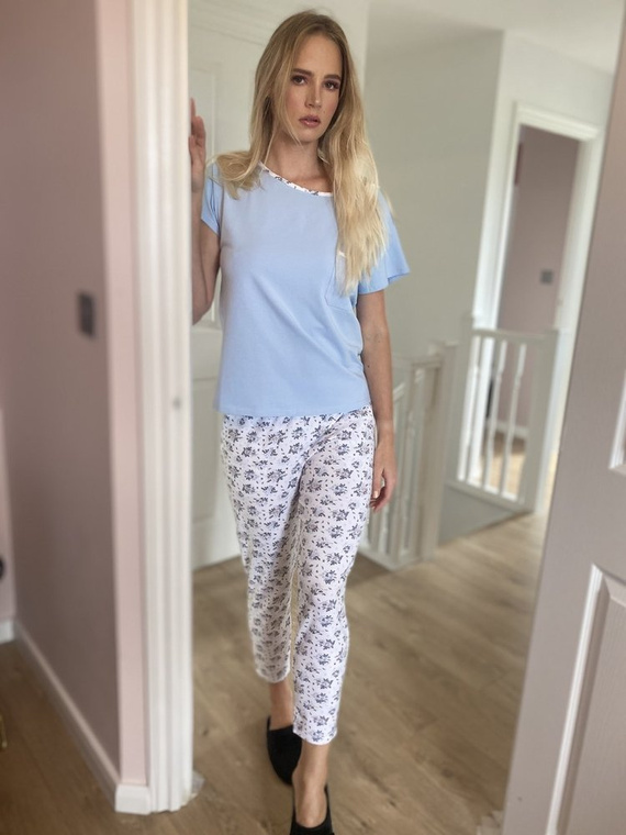 434 Maribell Forex Damen Schlafanzug - blau