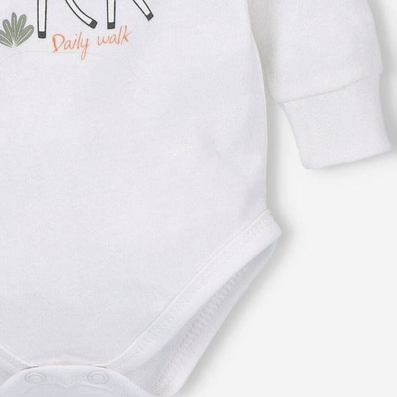 ABN-5322/ECR Zebra Nini Umschlag-Body aus ecrufarbener Bio-Baumwolle