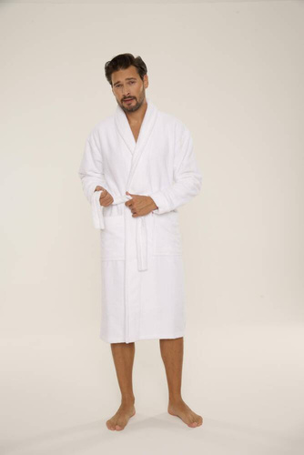 735 Manuele Herren Bademantel De Lafense - weiß