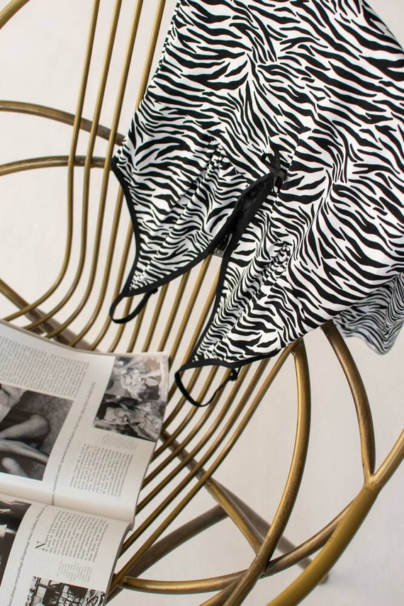 746 Savannah De Lafense Nachthemd - weiß-schwarz