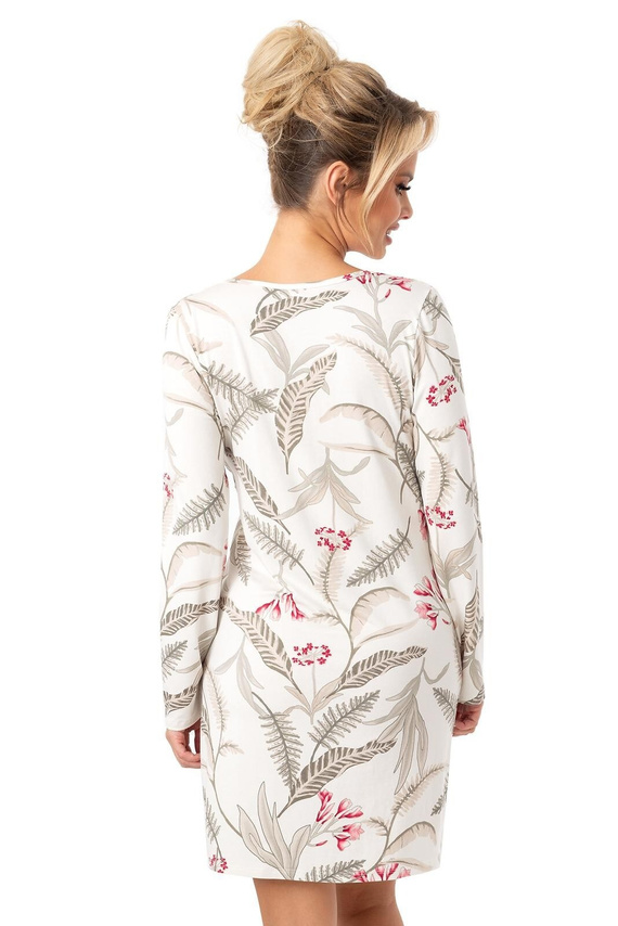 Michelle II Donna Nachthemd – Viskose, Langarm, Ecru | Eleganz und Komfort