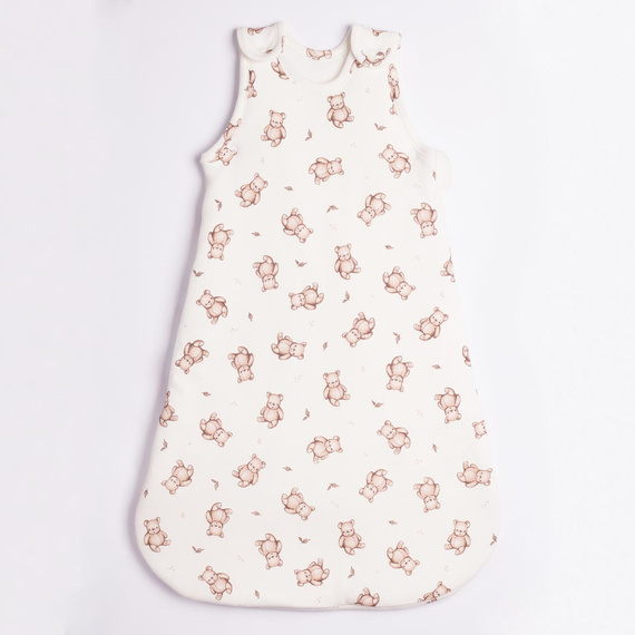 227043 Nicol BENEK Baby-Schlafsack 1,5 TOG Baumwolle creme mit Bärenmotiv