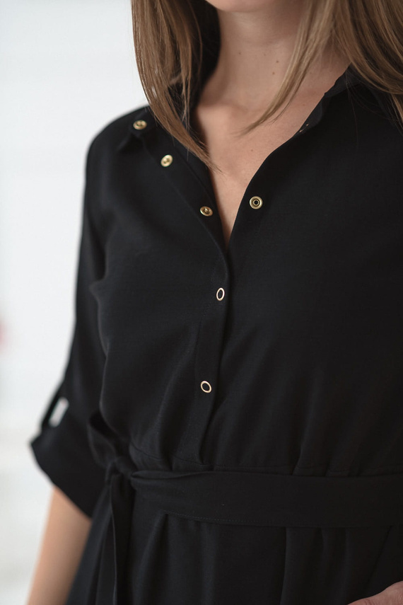 Milk&Love Umstands- und Stillshirt, schwarz | Modal, 3/4-Ärmel, verstellbare Taille