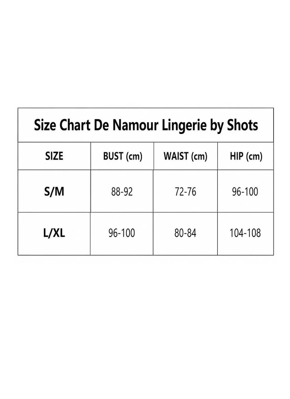 SHOTS De Namour Lace Mesh DEN113 schwarzes Babydoll mit Spitze und Slip