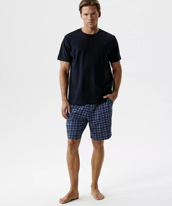 NMP-401 Sommer Herrenpyjama 100% Baumwolle Peach Effect