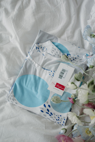 860 Amelia De Lafense Nachthemd - kurze Ärmel, weiche Viskose - türkis