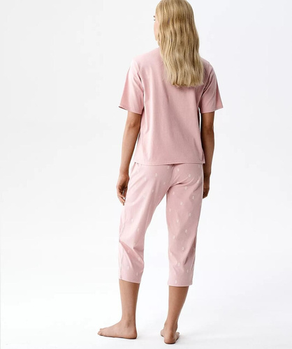 Damen Pyjama Atlantic NLP-511 100% Baumwolle bequem 3/4 Hose