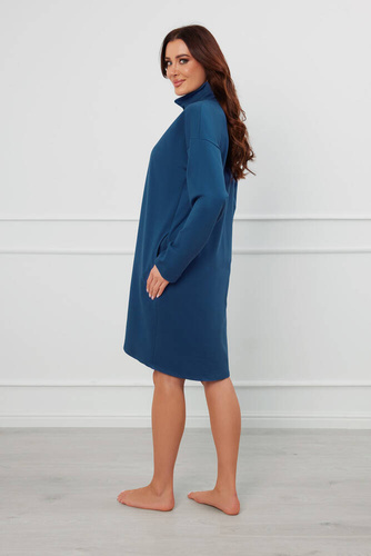 Grafi Damen Morgenmantel mit Reißverschluss Italian Fashion - denim 