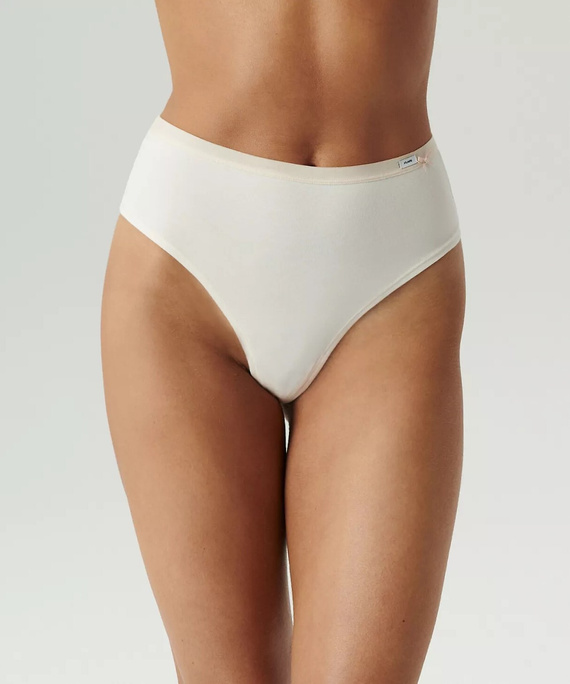 3CLP-015 Hohes brasilianisches Damenhöschen Atlantic - Ecru-Beige-Dunkelbeige