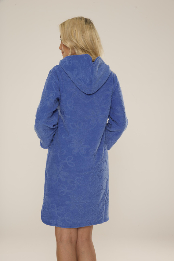 409 Jacquard Kurzer Damenbademantel De Lafense- denim