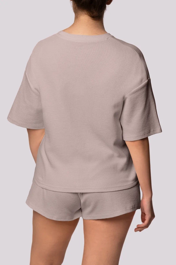 Gemütlicher Kurzarm-Damenpyjama Mona, rosa