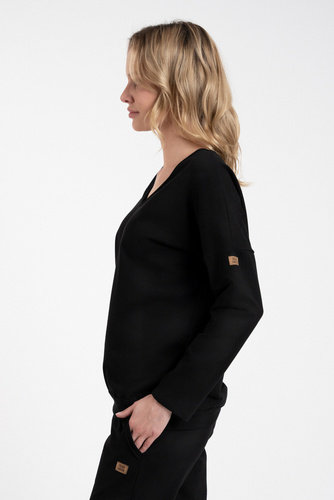 Karina Damen Sweatshirt Fashion - schwarz 