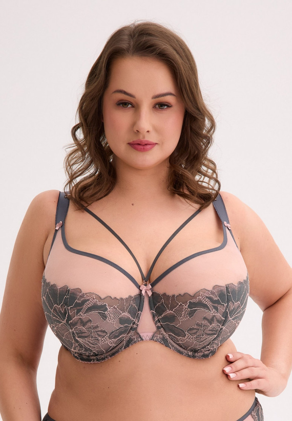 BS 1318 Priya Gaia BH – halbgepolsterter Maxi-BH, graphitrosa, elegant und bequem