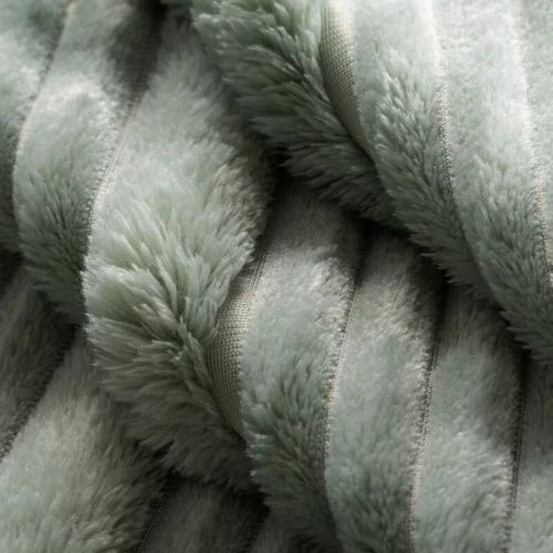 Kuscheldecke Nina 220x200 Flanell 3D weich Eurofirany 300 GSM Salbeigrün